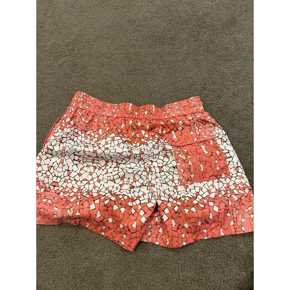 RARE Le Club Mens Swim Trunks Size 2XL Lilac Orange‎ Printed Lined Beach Swim